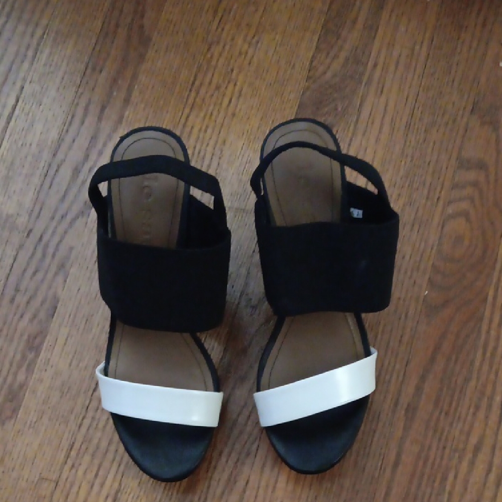 Elegant Black and White Women's Sandals
